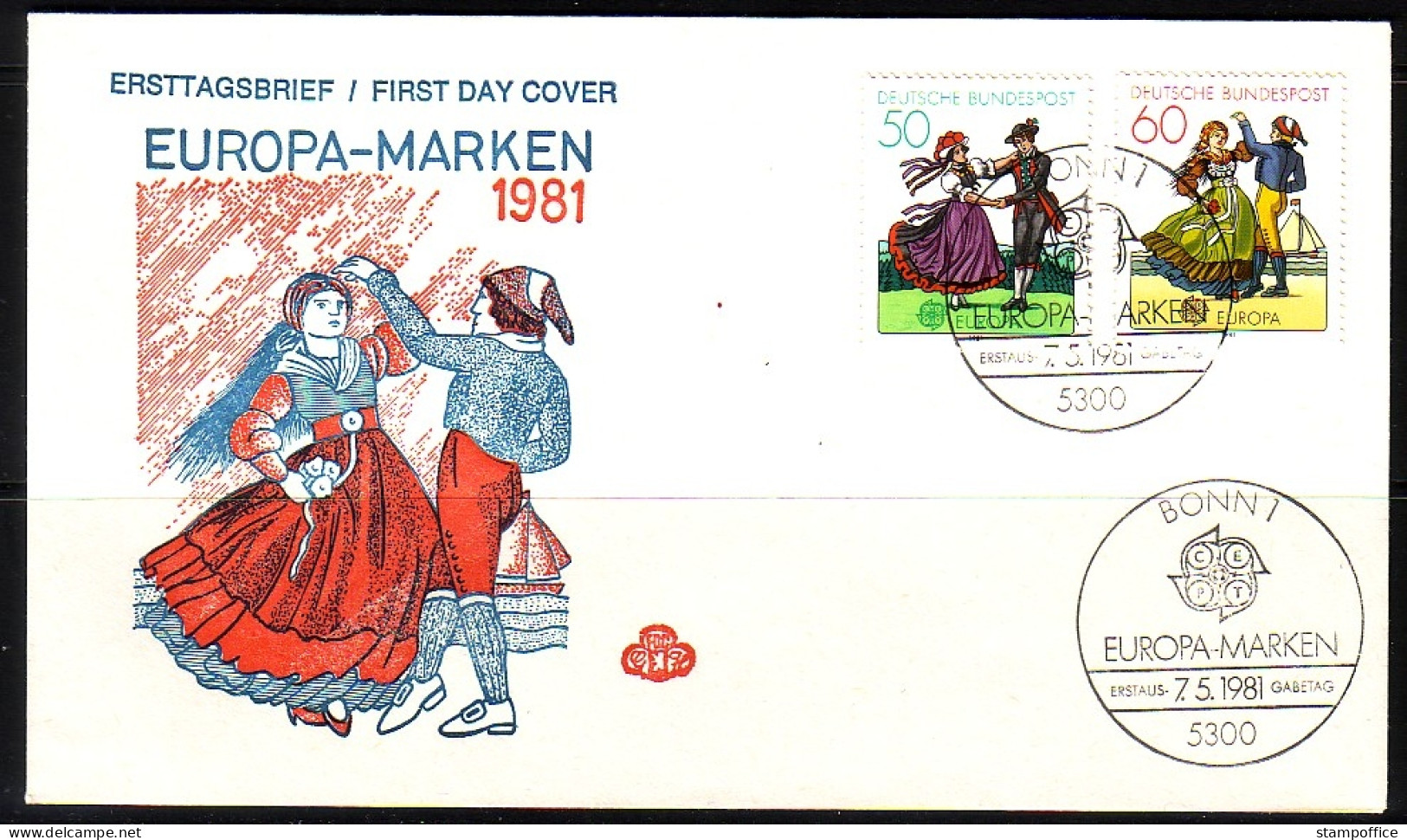 DEUTSCHLAND MI-NR. 1096-1097 FDC EUROPA CEPT 1981 FOLKLORE - 1981