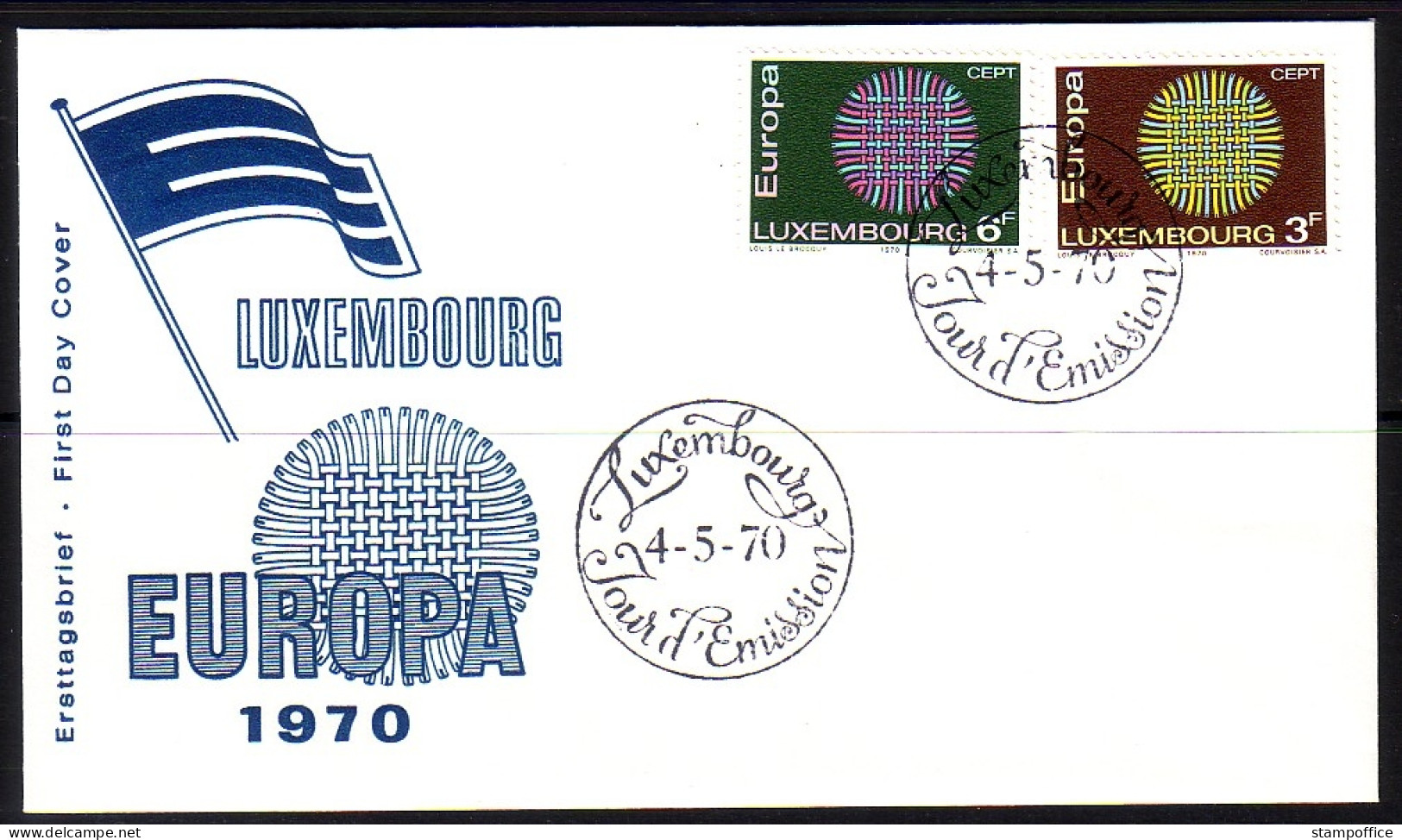 LUXEMBOURG MI-NR. 807-808 FDC EUROPA 1970 - FDC