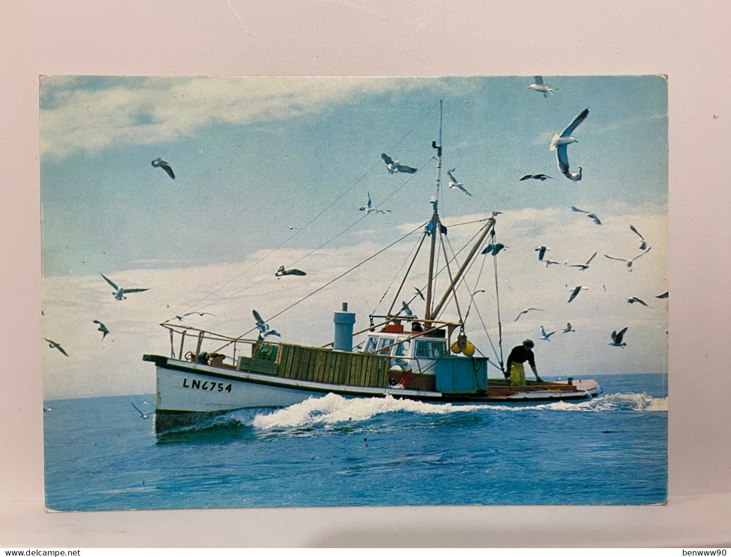 FISHING BOAT OFF THE KAIKOURA COAST. MARLBOROUGH, NZ Postcard - Fishing Boats