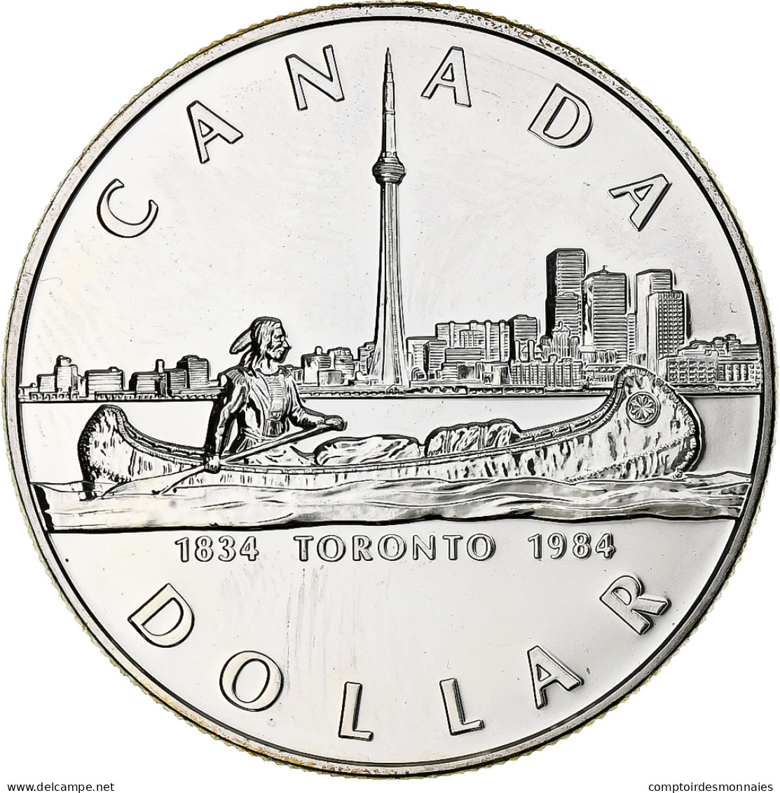 Canada, Elizabeth II, Dollar, Toronto 1834-1984, 1984, Ottawa, BU, Argent, SPL - Canada