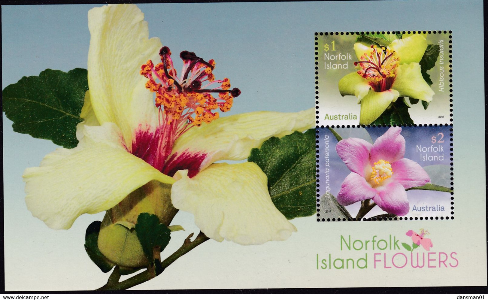 Norfolk Island 2017 Flowers M/S Mint Never Hinged - Ile Norfolk