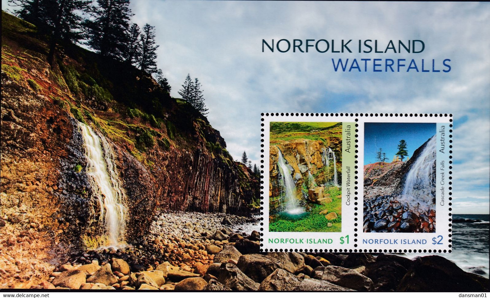 Norfolk Island 2017 Waterfalls M/S Mint Never Hinged - Ile Norfolk