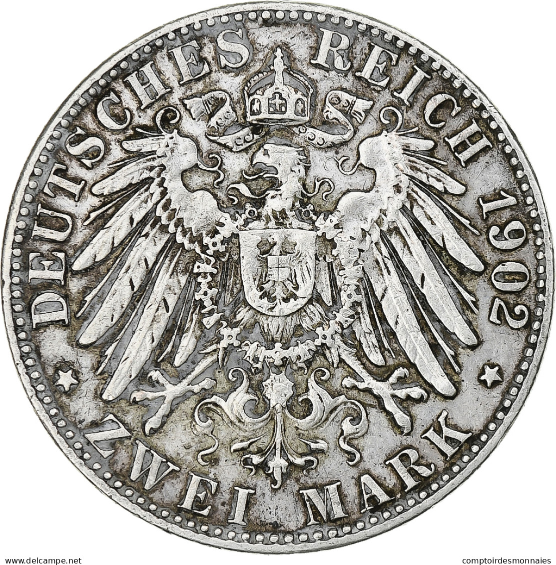 Allemagne, BAVARIA, Otto, 2 Mark, 1902, Munich, Argent, TB+ - Andere & Zonder Classificatie