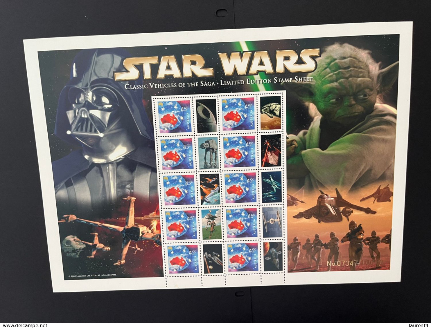 31-3-2024 (large) Australia -  Star Wars - SAGA Vehicles (large) Sheetlet 10 Mint Personalised Stamp - Blocchi & Foglietti