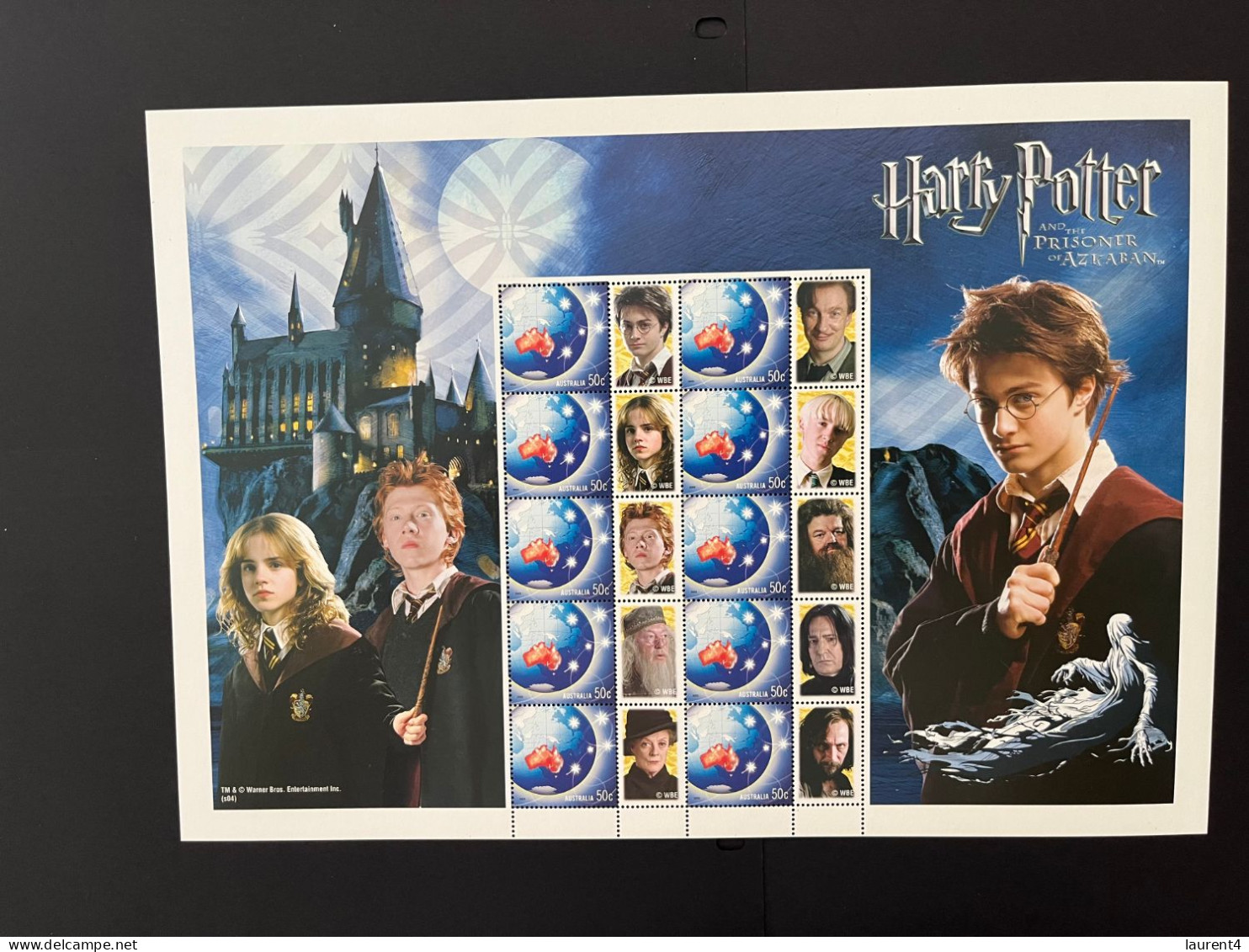 31-3-2024 (large) Australia -  Harry Potter - Prisoner Of Azkaban (large) Sheetlet 10 Mint Personalised Stamp - Hojas Bloque