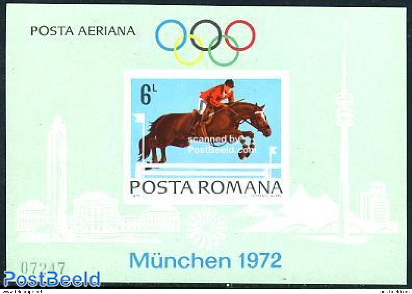 Romania 1972 Olympic Games S/s, Mint NH, Nature - Sport - Horses - Olympic Games - Nuevos