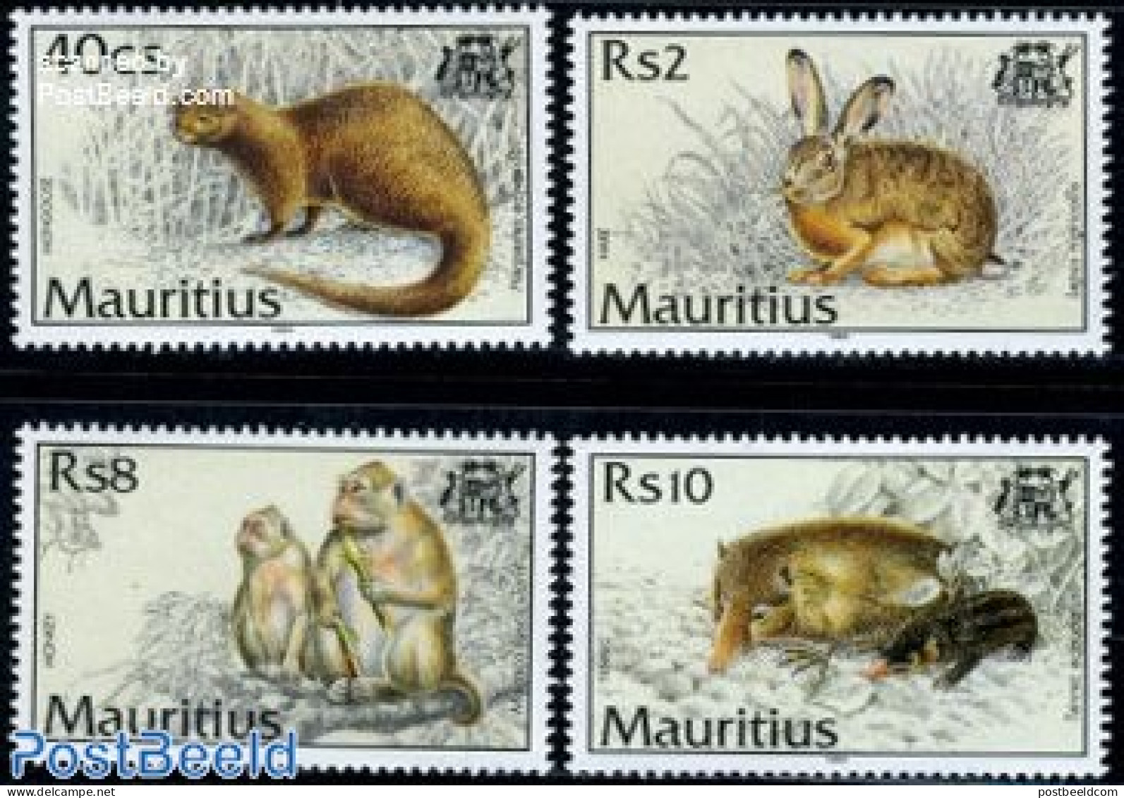 Mauritius 1994 Mammals 4v, Mint NH, Nature - Animals (others & Mixed) - Monkeys - Rabbits / Hares - Maurice (1968-...)