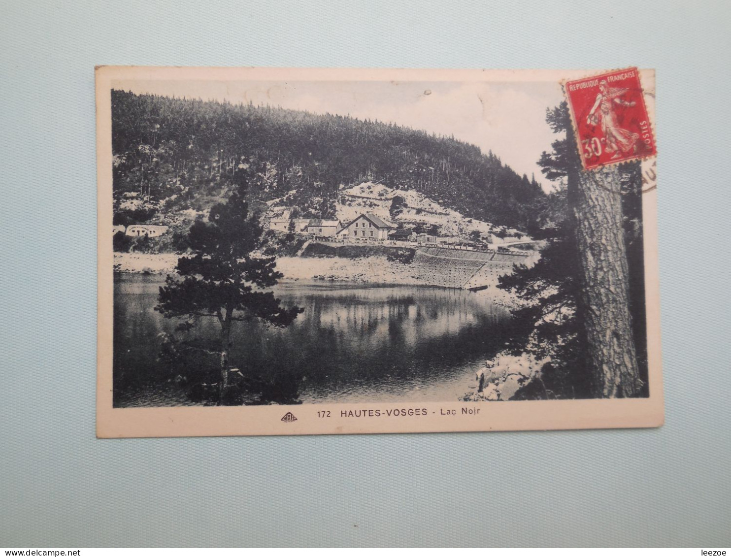 HAUTES VOSGES LE LAC NOIR (lac Glaciaire Morainique), Timbre à Date Colmar Gare 1938....CP15 - Orbey