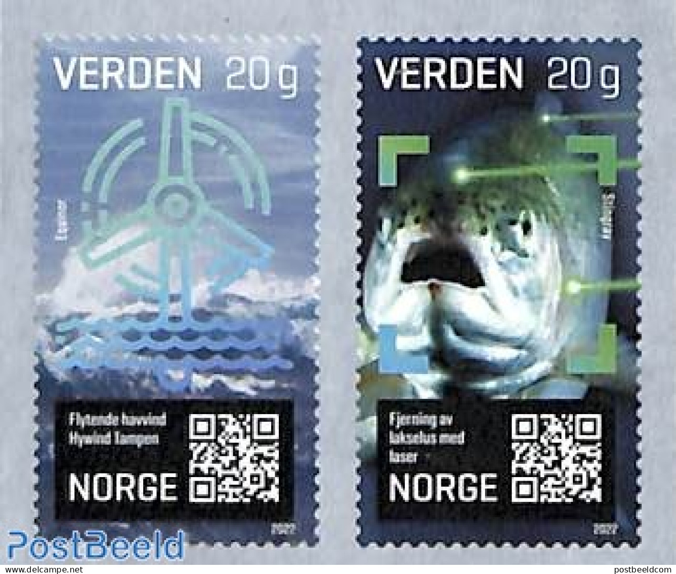 Norway 2022 Research, Innovation, Technology 2v S-a, Mint NH, Nature - Various - Fish - Mills (Wind & Water) - Neufs