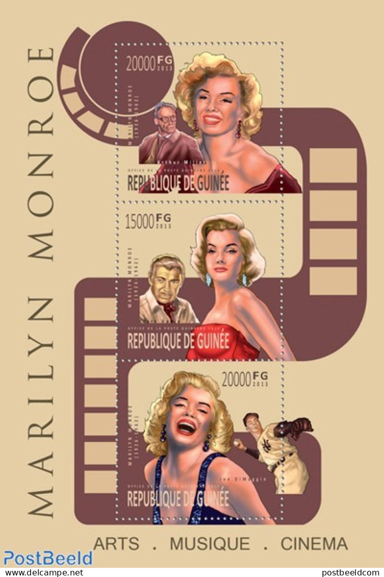 Guinea, Republic 2013 Marilyn Monroe, Mint NH, Performance Art - Marilyn Monroe - Movie Stars - Acteurs