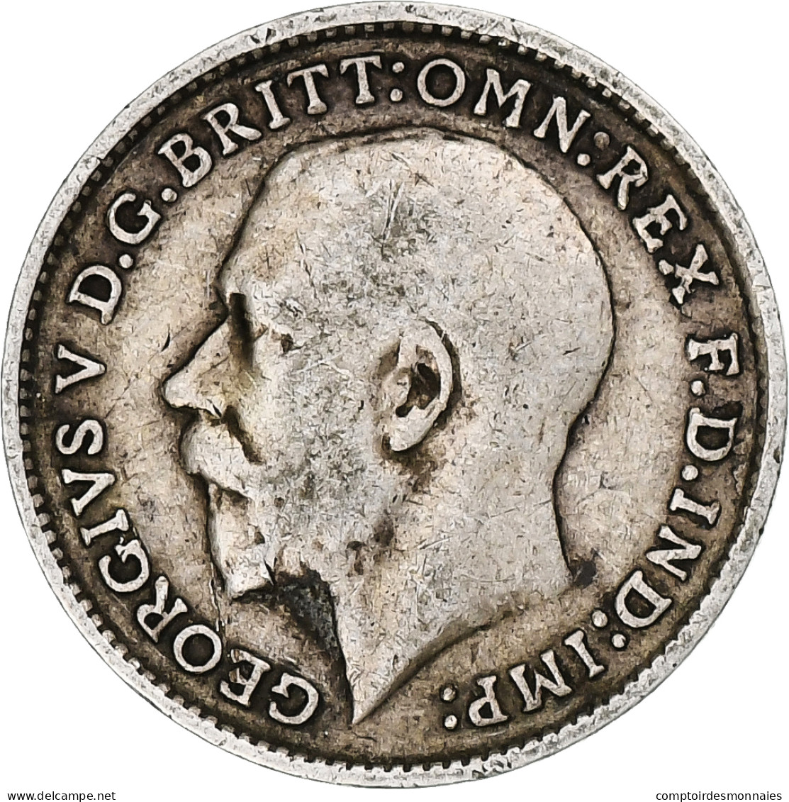 Grande-Bretagne, George V, 3 Pence, 1913, Londres, Argent, TB+, KM:813 - F. 3 Pence