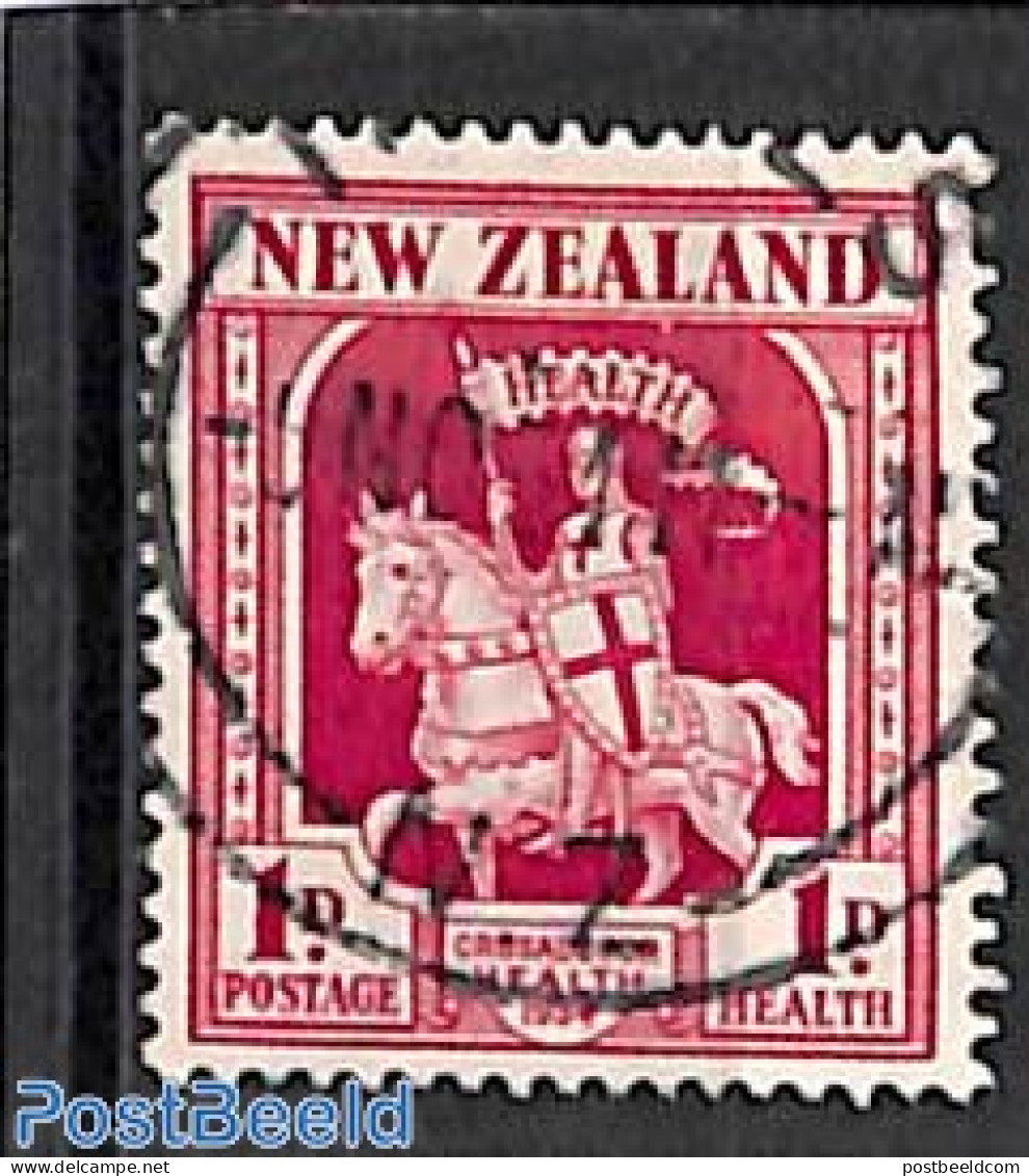 New Zealand 1934 1+1d, Health, Used, Used Or CTO, Nature - Horses - Usados
