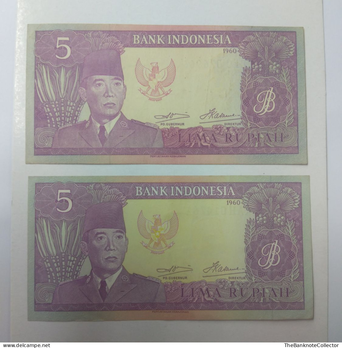 Indonesia 5 Rupiah 1960 Sukarno P-82 EF Condition - Indonésie