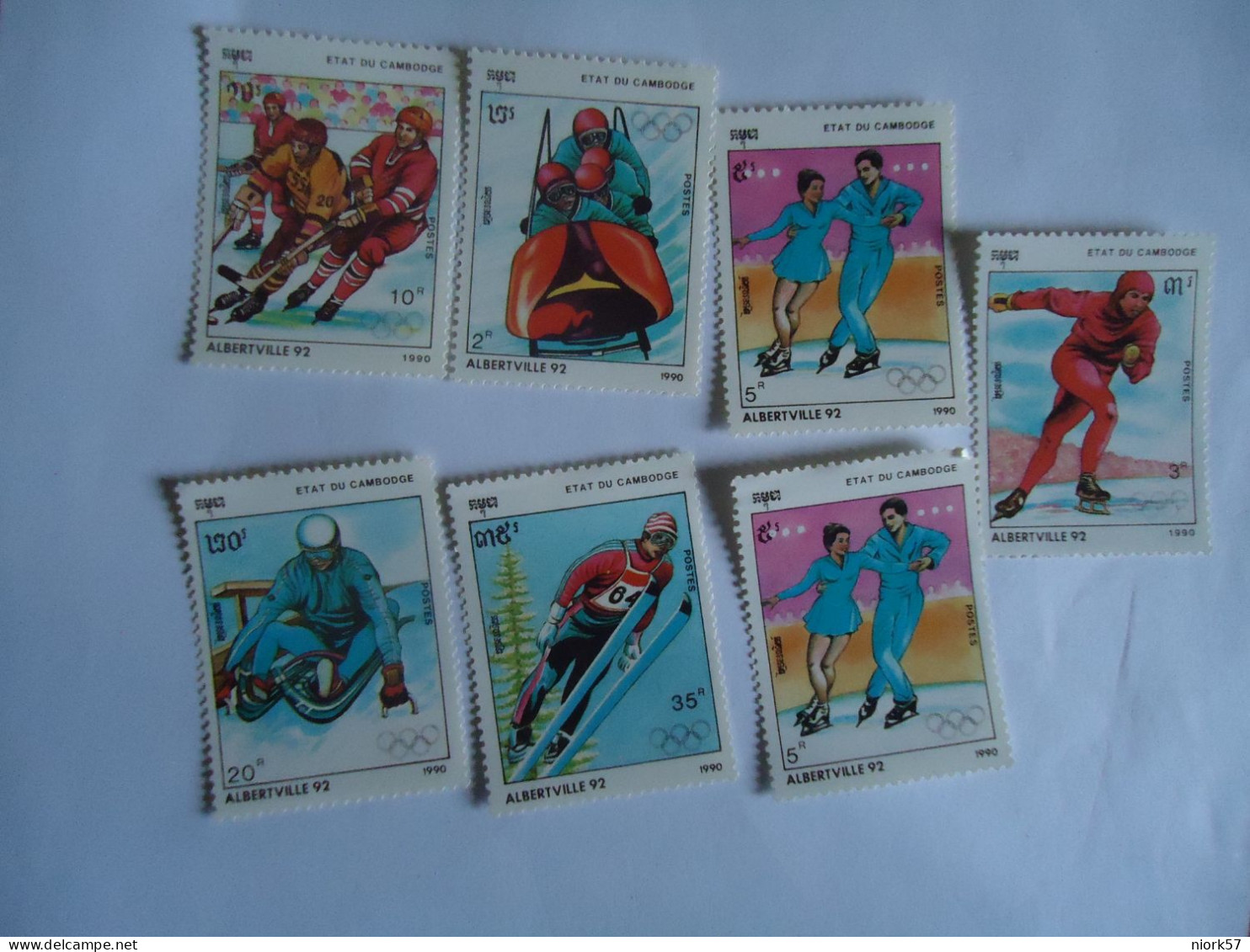 Cambodia MNH  1991 Winter Olympic Games  ALBERTVILLE 1992 - Winter 1992: Albertville