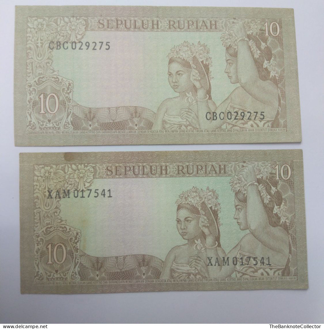 Indonesia 10 Rupiah 1960 Sukarno P-83 EF Condition - Indonesia