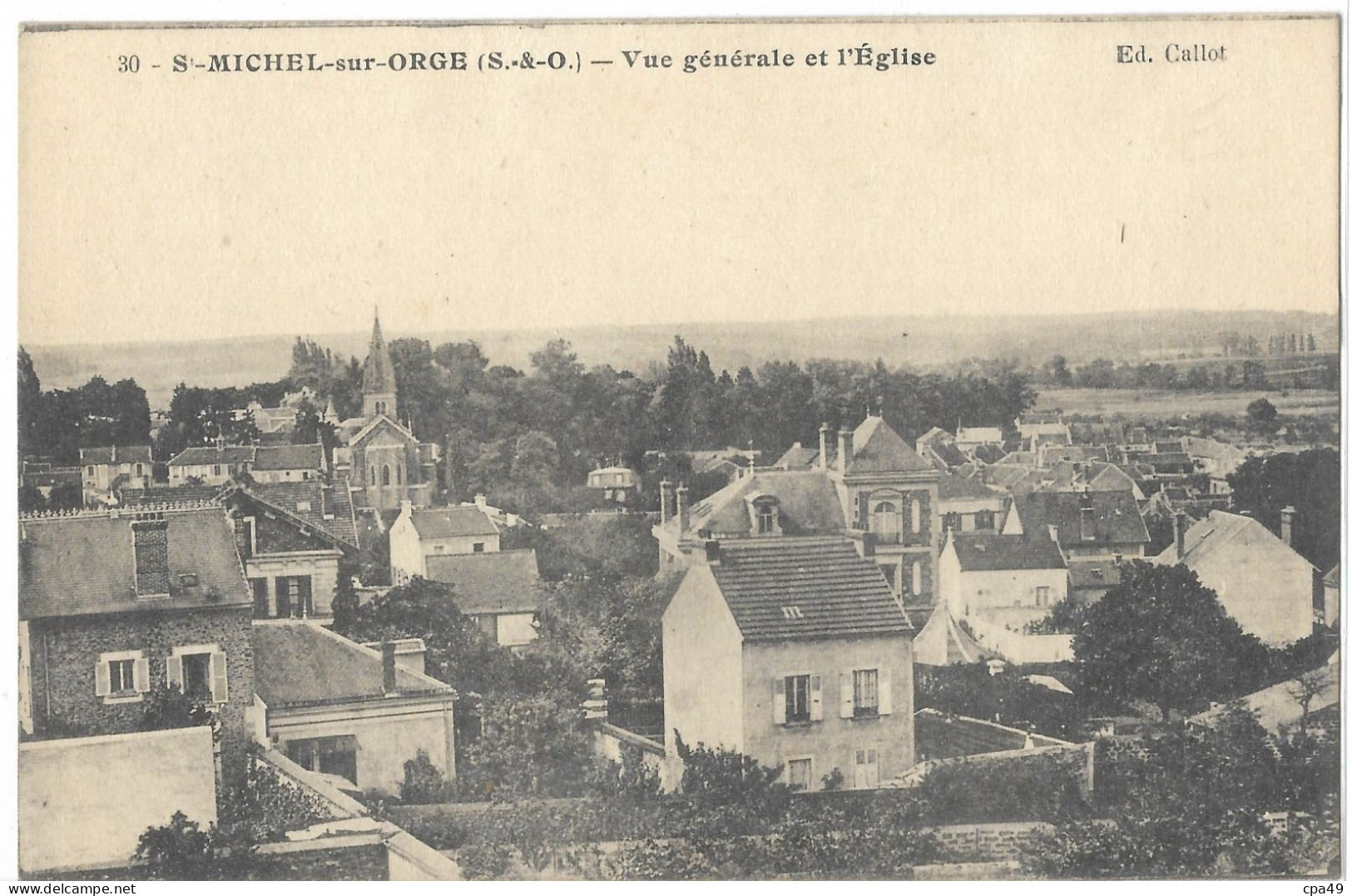 91   ST - MICHEL - SUR - ORGE  VUE  GENERALE  ET  L' EGLISE - Saint Michel Sur Orge