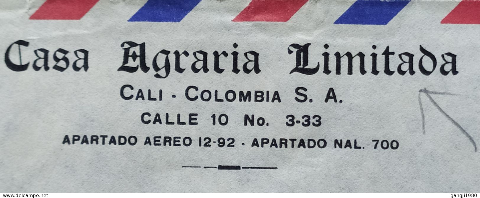 COLOMBIA 1951, ADVERTISING COVER, USED  TO USA, CASA AGRARIA LIMITED, ANESTROL, CATILE, VILLAGE LIFE, MONUMENT, MULTI7 S - Kolumbien