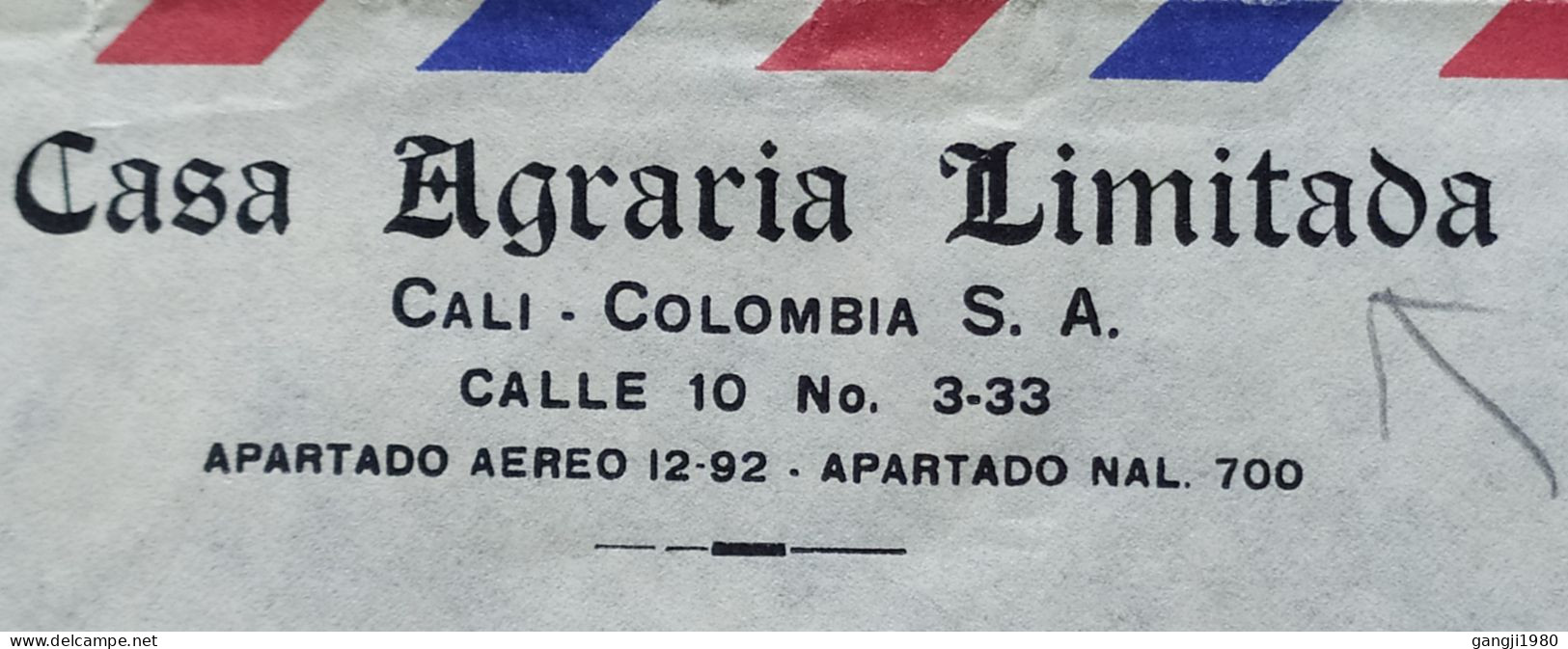 COLOMBIA 1951, ADVERTISING COVER, USED  TO USA, CASA AGRARIA LIMITED, ANESTROL, CATILE, VILLAGE LIFE, MONUMENT, MULTI7 S - Colombia