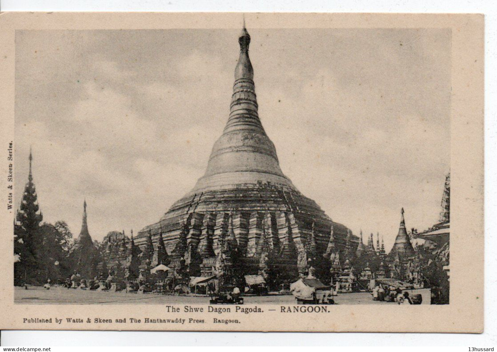 Carte Postale Ancienne Birmanie - Rangoon. The Shwe Dagon Pagoda - Myanmar (Burma)