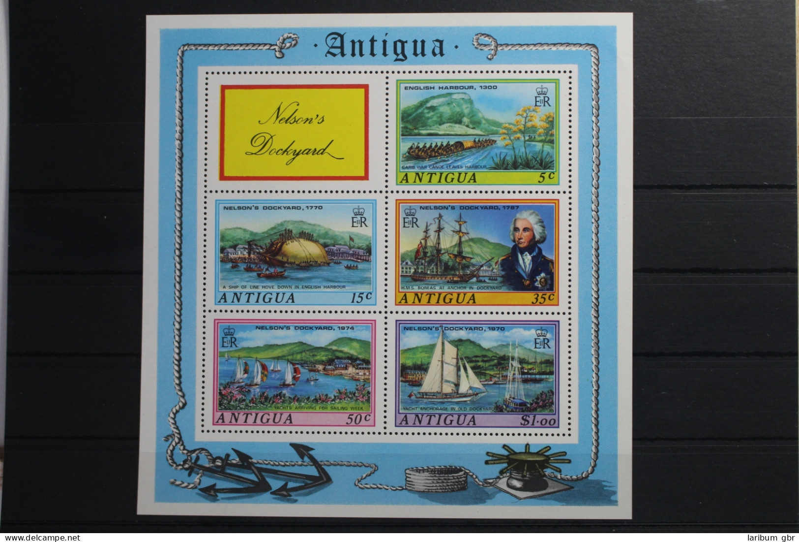 Antigua Und Barbuda Block 18 Mit 363-367 Postfrisch #UW125 - Antigua Und Barbuda (1981-...)