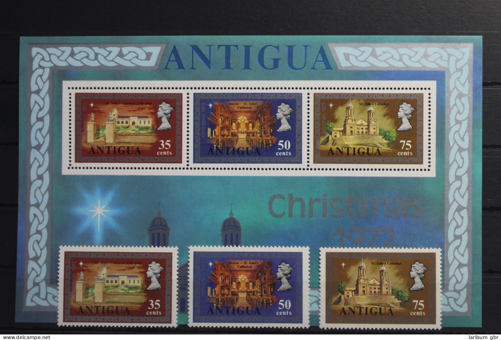 Antigua Und Barbuda 281-283, Block 4 Mit 281-283 Postfrisch #UW147 - Antigua And Barbuda (1981-...)
