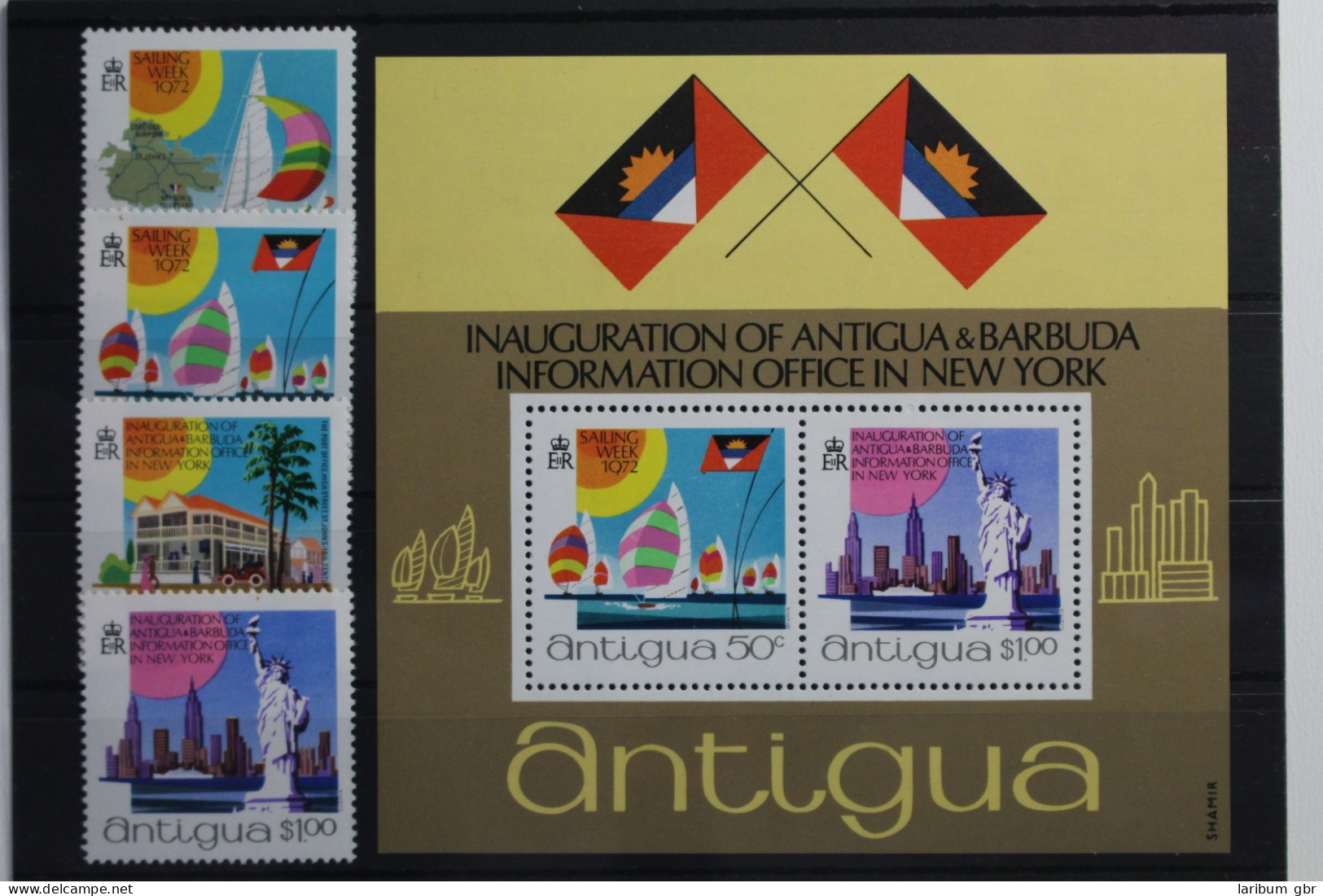 Antigua Und Barbuda 289-292, Block 6 Mit 289-292 Postfrisch #UW145 - Antigua And Barbuda (1981-...)