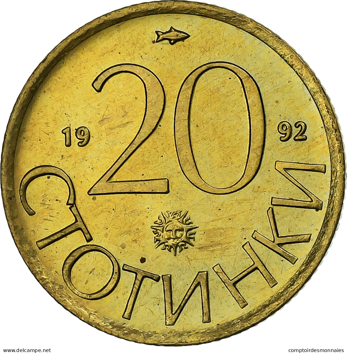 Bulgarie, 20 Stotinki, 1992, Nickel-Cuivre, SPL, KM:200 - Bulgarie