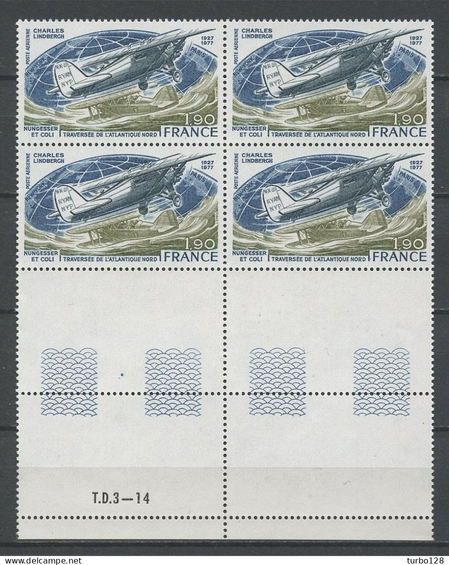 FRANCE 1977 PA N° 50 ** Bloc De 4 Neuf MNH Superbe C 4 € Avions Planes Charles Lindbergh Traversée Atlantique Transports - 1960-.... Ungebraucht