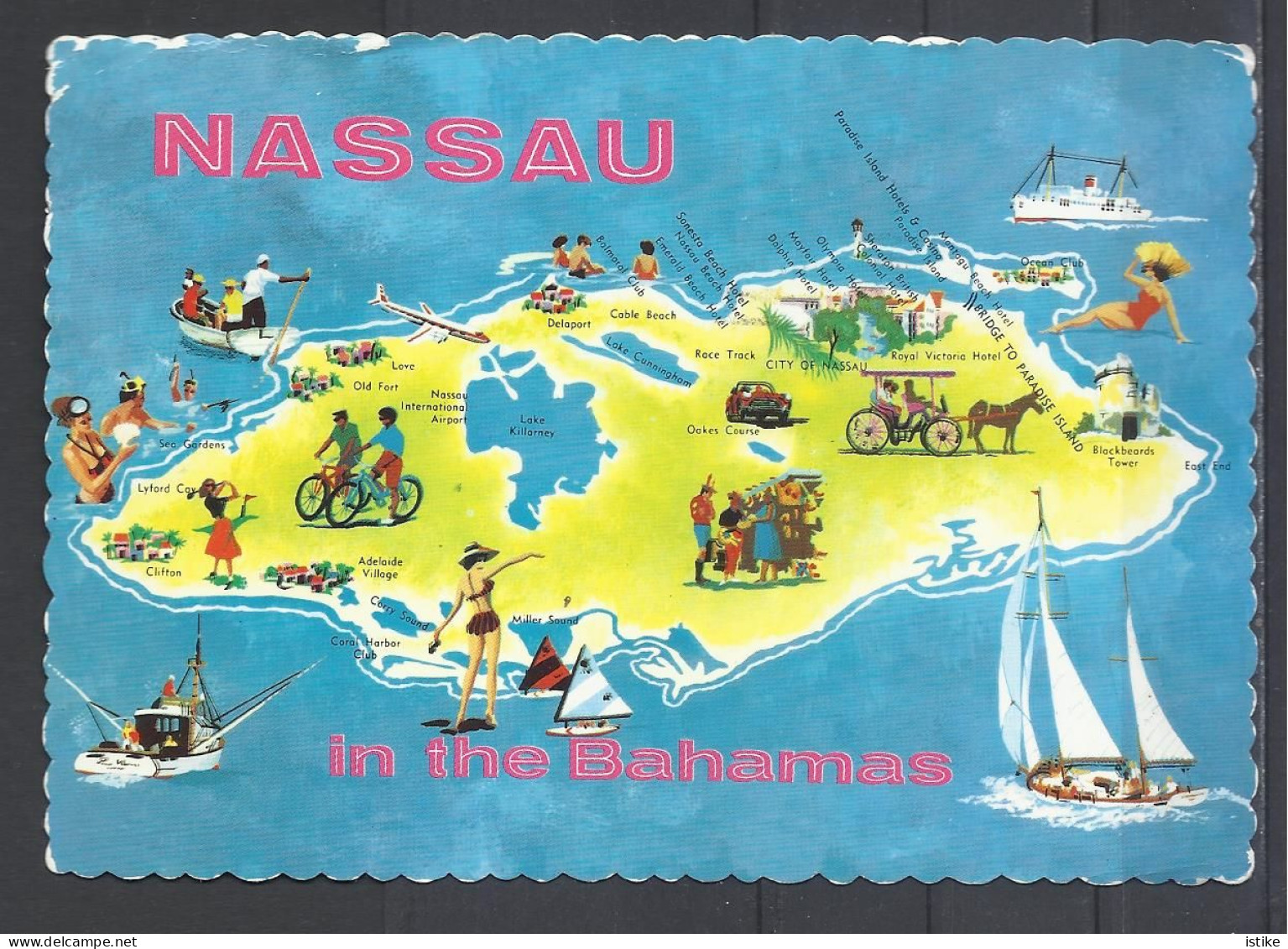 Bahamas, Nassau, Map 1975. - Bahama's