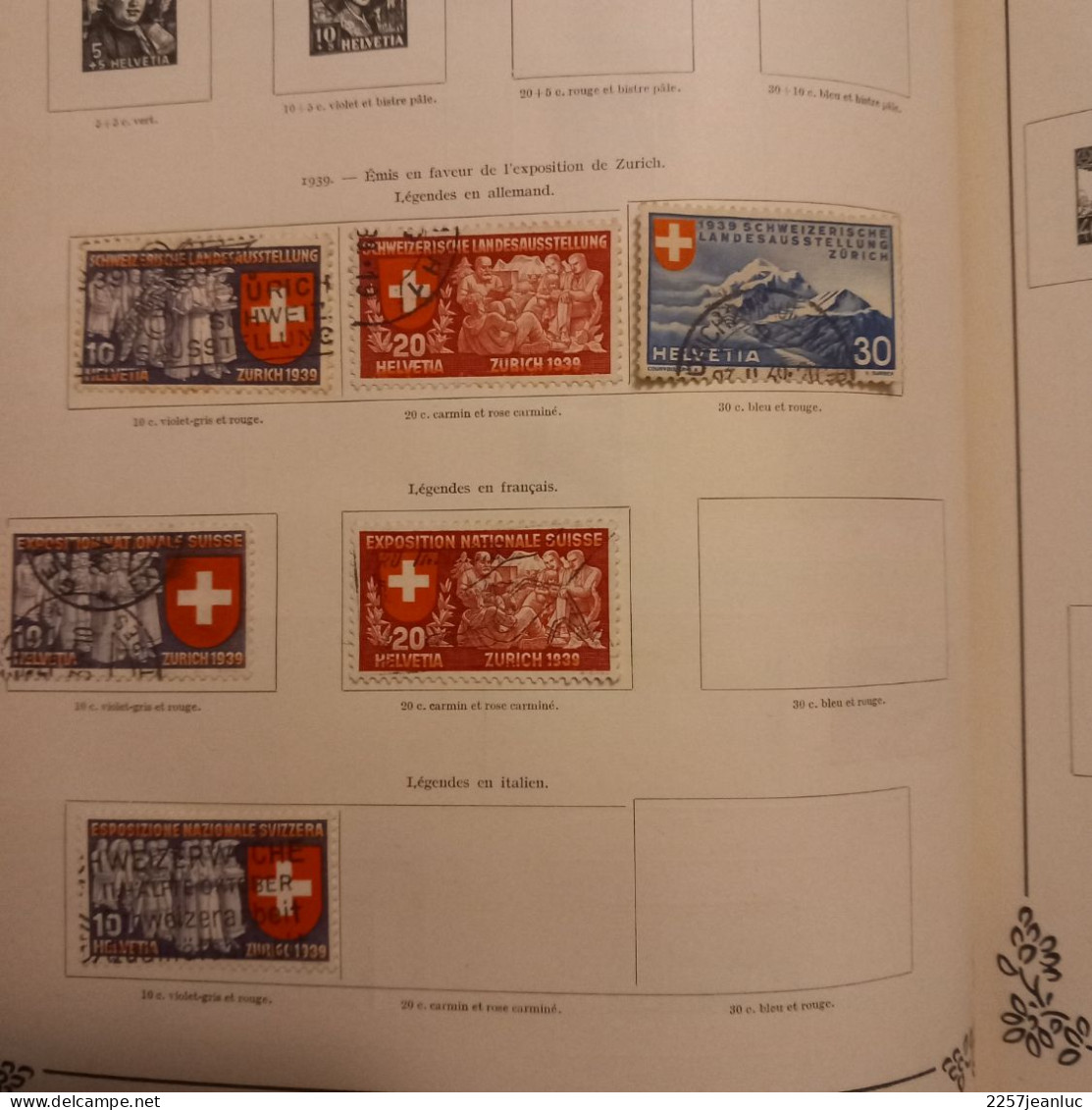 Lot 11 Timbres Helvetia * 3 Taxe Divers 1  Aérien 1935 & 6 Exposition De Zurich 1939 - Impuesto