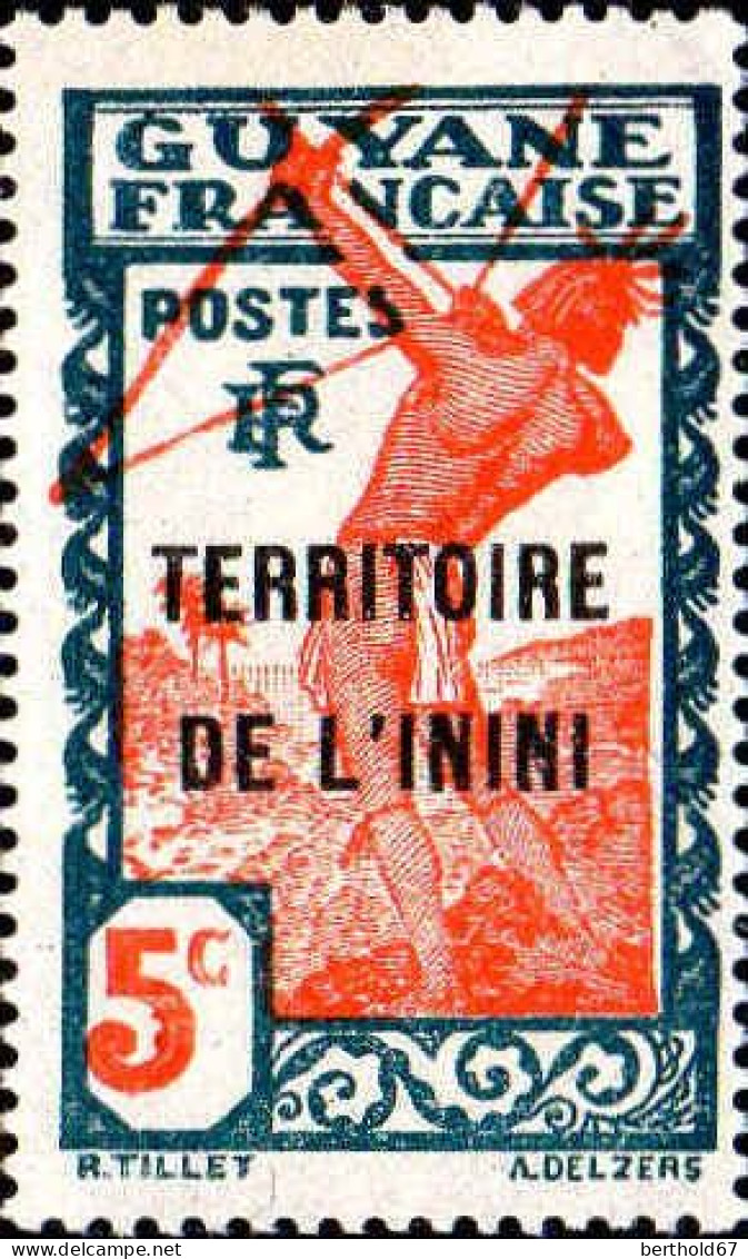 Inini Poste N** Yv: 4 Mi:3 Indigène Tirant à L'arc (G.trop.) - Unused Stamps