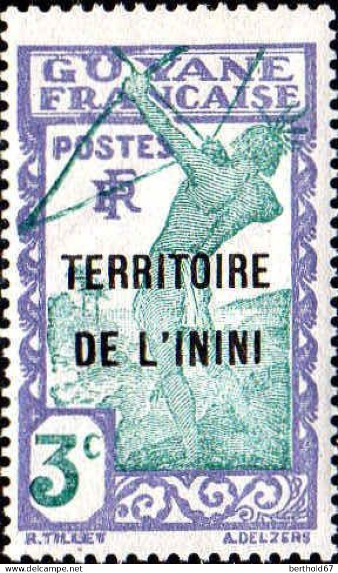 Inini Poste N** Yv:36 Mi:23 Indigène Tirant à L'arc - Unused Stamps