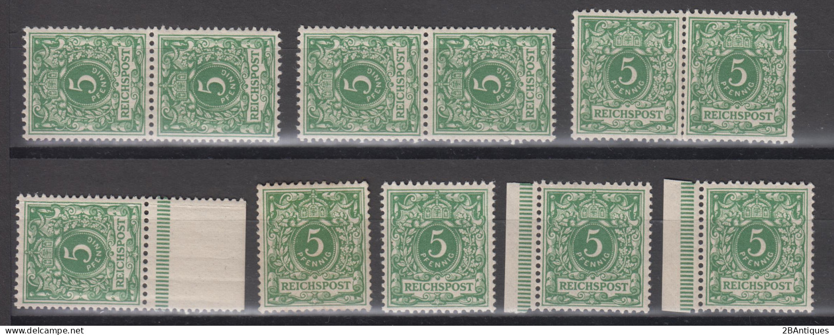 DEUTSCHES REICH 1889-1900 - 11 X Mi.-Nr. 46 POSTFRISCH MNH** (Originalgummi) Paare Und Bogenränder - Nuevos