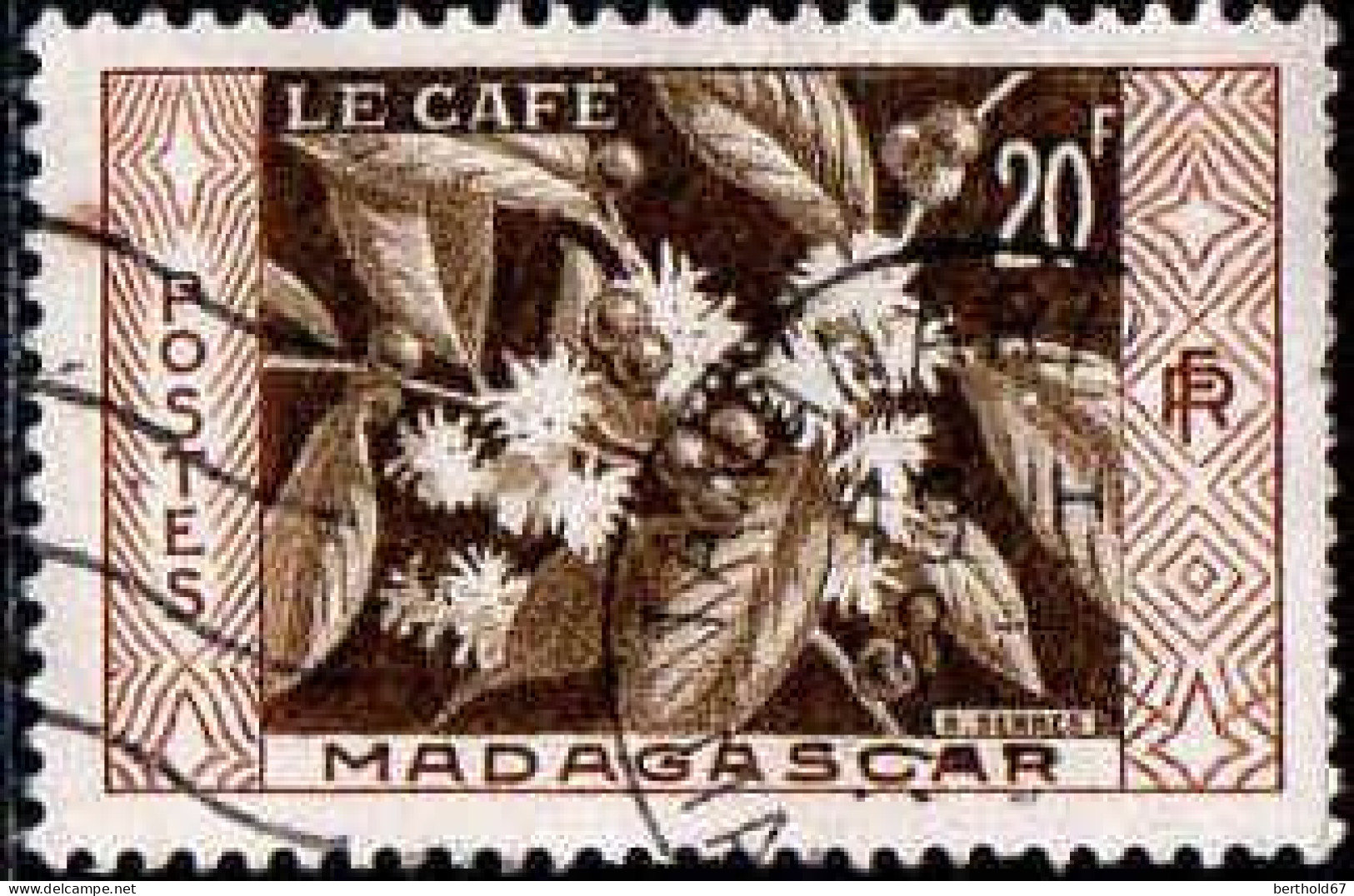 Madagascar Poste Obl Yv:331 Mi:435 Le Café (TB Cachet Rond) - Oblitérés