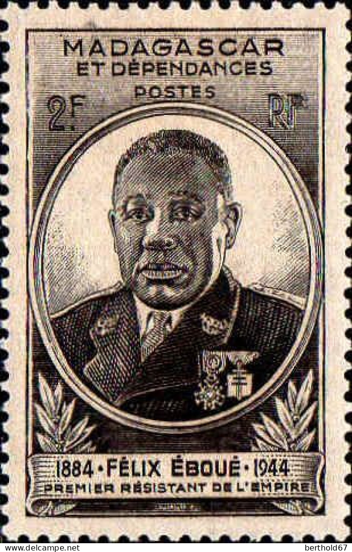Madagascar Poste N** Yv:298/299 Félix Eboué - Unused Stamps