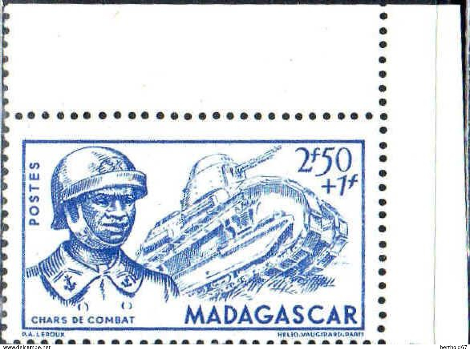 Madagascar Poste N** Yv:226/228 Défense De L'Empire Coin D.feuille - Neufs
