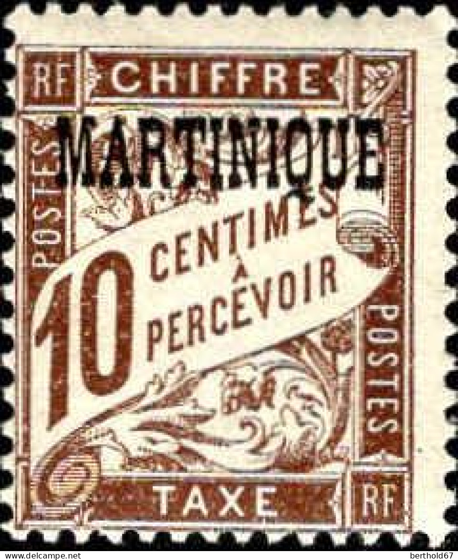 Martinique Taxe N* Yv: 2 Mi:2 Banderolle De Duval (Trace De Charnière) - Portomarken