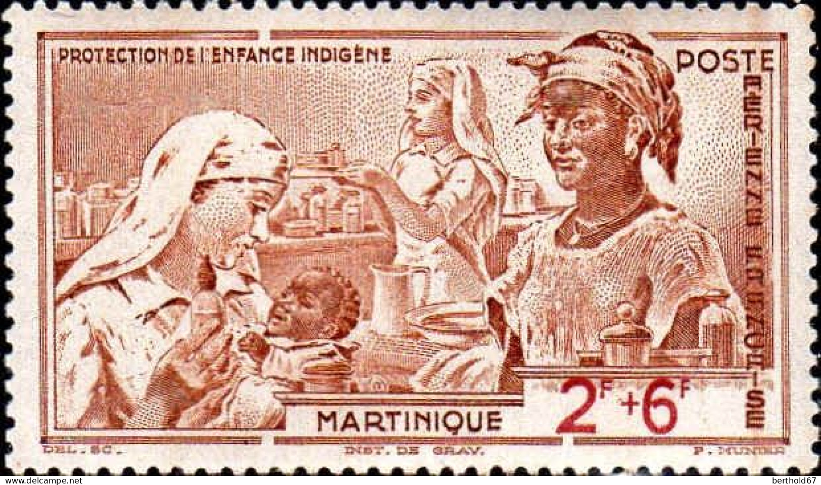 Martinique Avion N** Yv: 1/2 Protection De L'enfance Indigène - Poste Aérienne