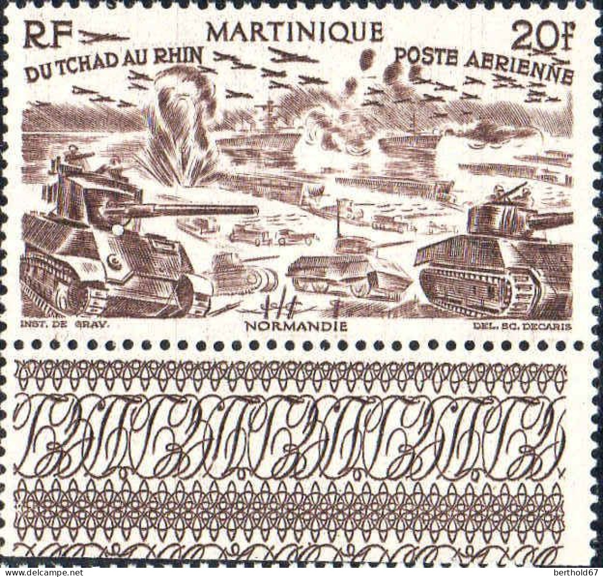 Martinique Avion N** Yv: 7/12 Du Tchad Au Rhin Bord De Feuille - Poste Aérienne