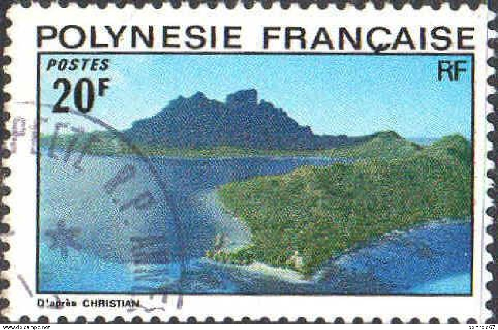 Polynésie Poste Obl Yv:102 Mi:183 Paysage (Beau Cachet Rond) - Gebraucht