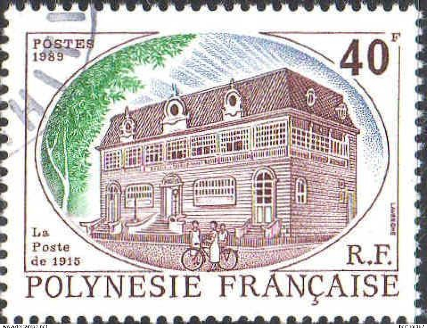 Polynésie Poste Obl Yv:323 Mi:522 La Poste De 1915 (Beau Cachet Rond) - Used Stamps