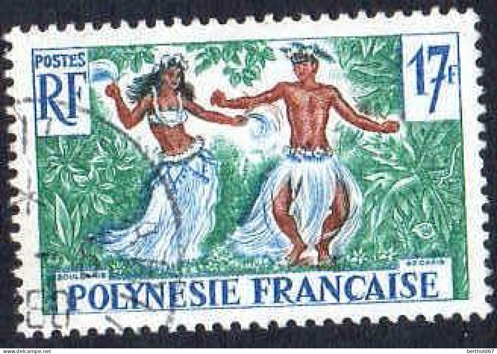 Polynésie Poste Obl Yv: 10 Mi:18 Couple De Danseurs Tahitiens (Beau Cachet Rond) - Gebruikt
