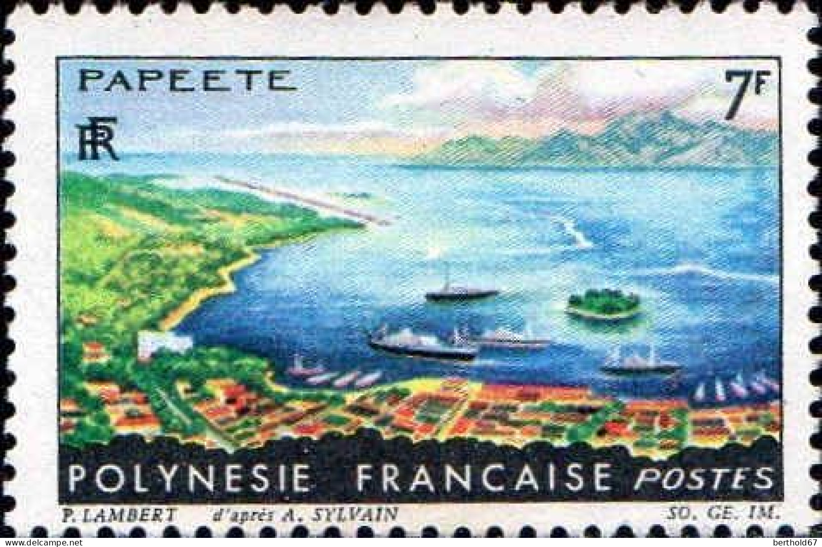 Polynésie Poste N* Yv: 32 Mi:40 Papeete (sans Gomme) - Unused Stamps