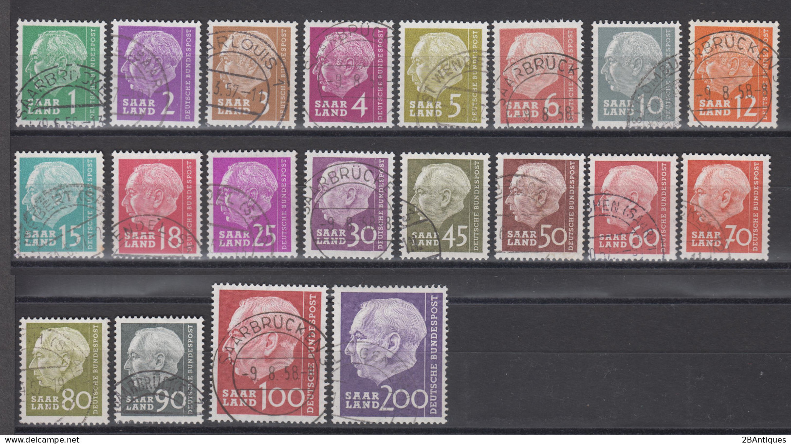 SAARLAND 1957 - Michel 380-399 Gestempelt - Usados