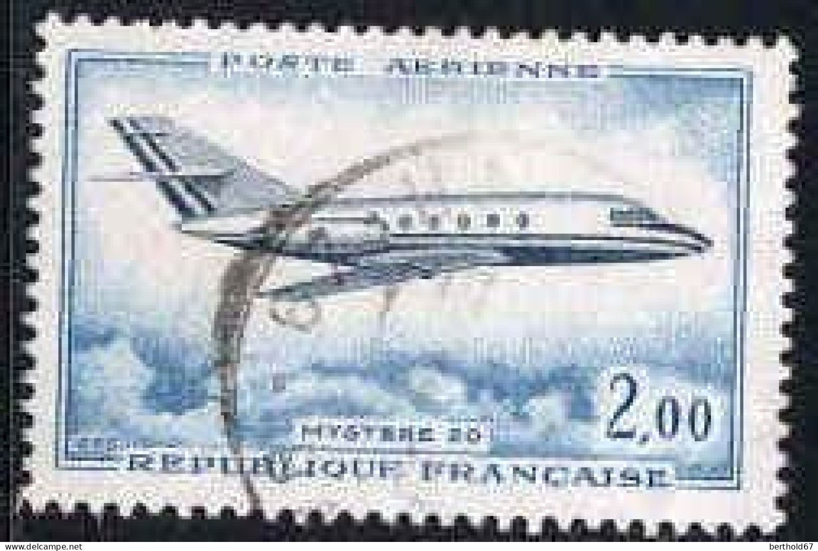 France Avion Obl Yv:42 Mi:1514 Mystere 20 (cachet Rond) - 1960-.... Oblitérés