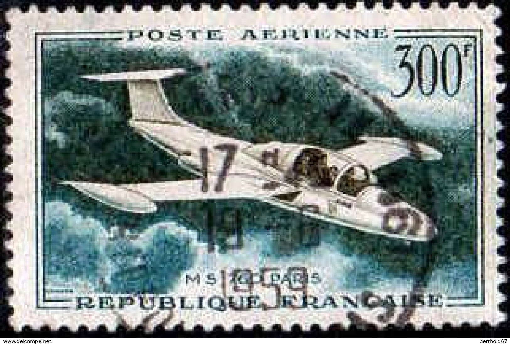 France Avion Obl Yv:35 Mi:1231 MS760 Paris (TB Cachet à Date) 19-6-1959 - 1927-1959 Usati