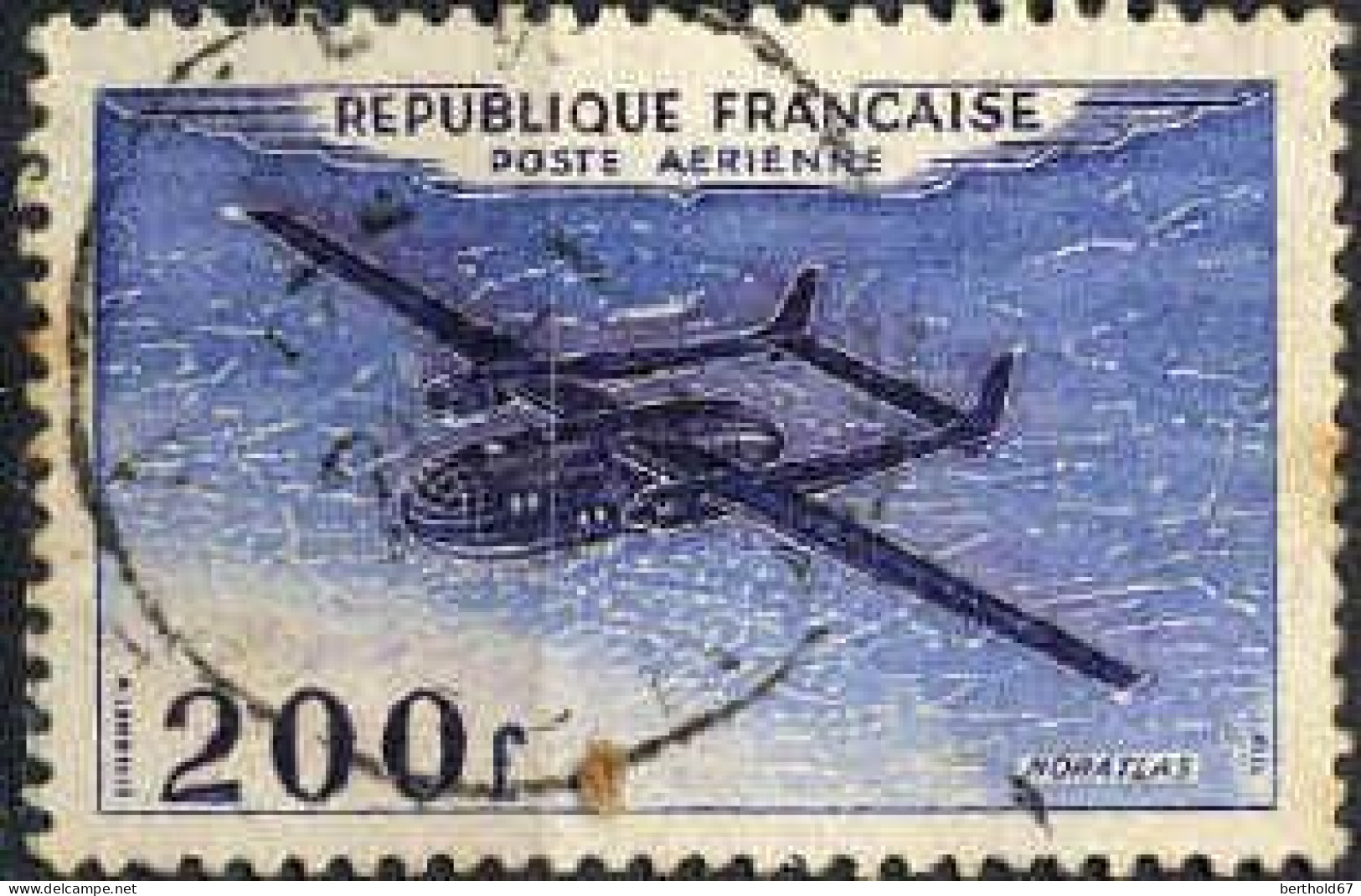 France Avion Obl Yv:31 Mi:988 Noratlas (cachet Rond) - 1927-1959 Afgestempeld
