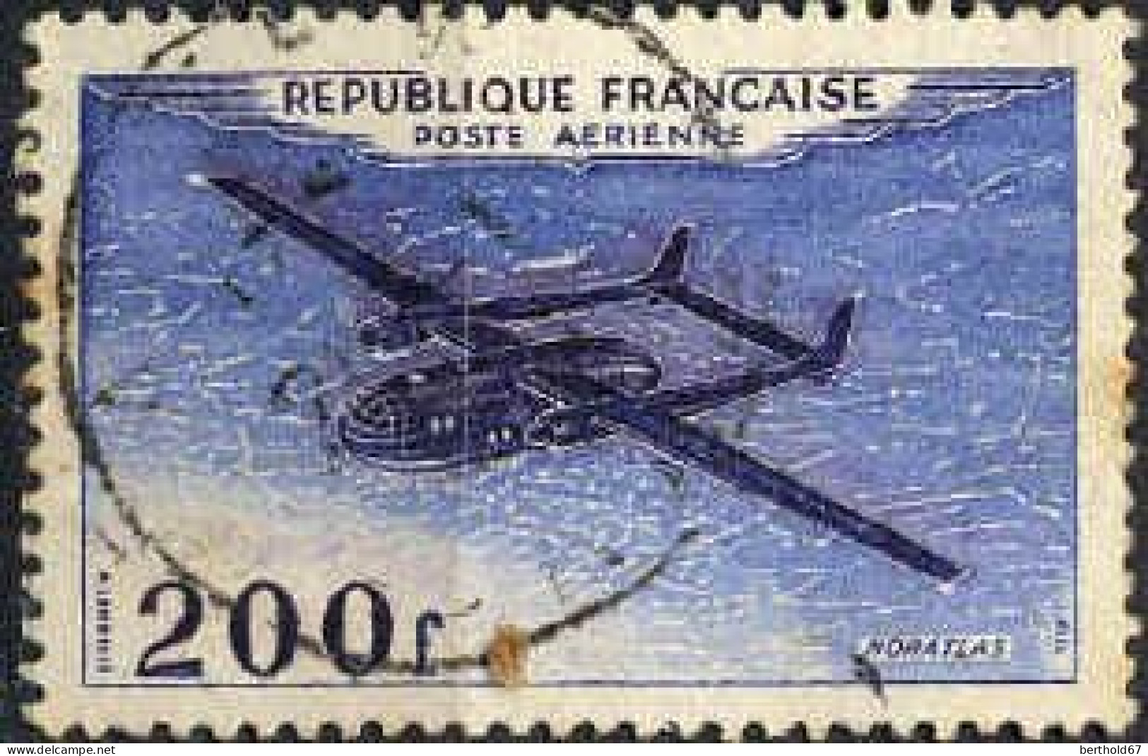 France Avion Obl Yv:31 Mi:988 Noratlas (cachet Rond) - 1927-1959 Used