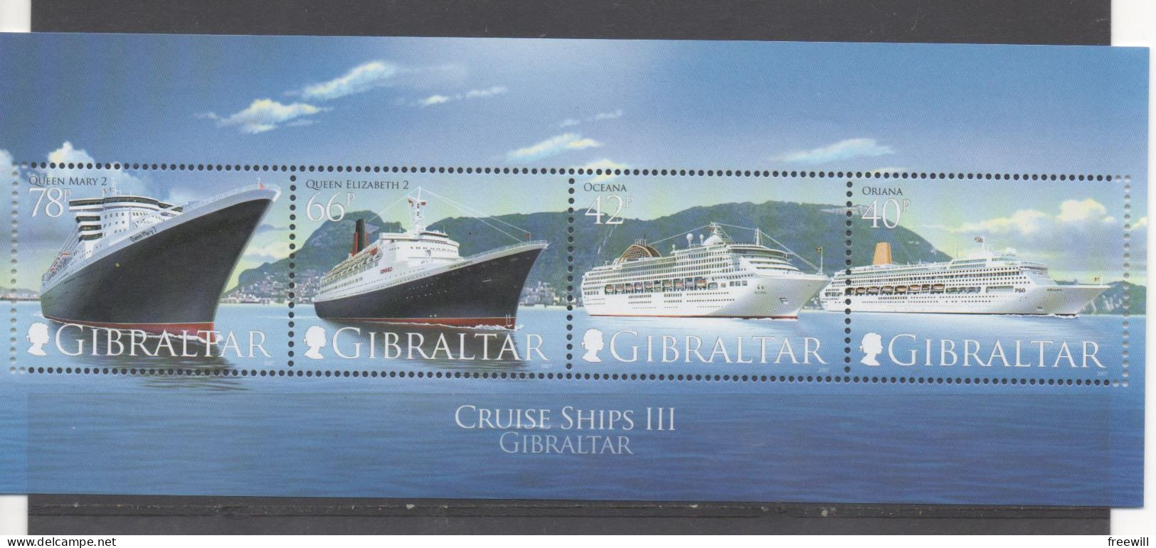 Gibraltar Bateaux De Croisière - Cruise Liners MNH 2007 - Gibraltar