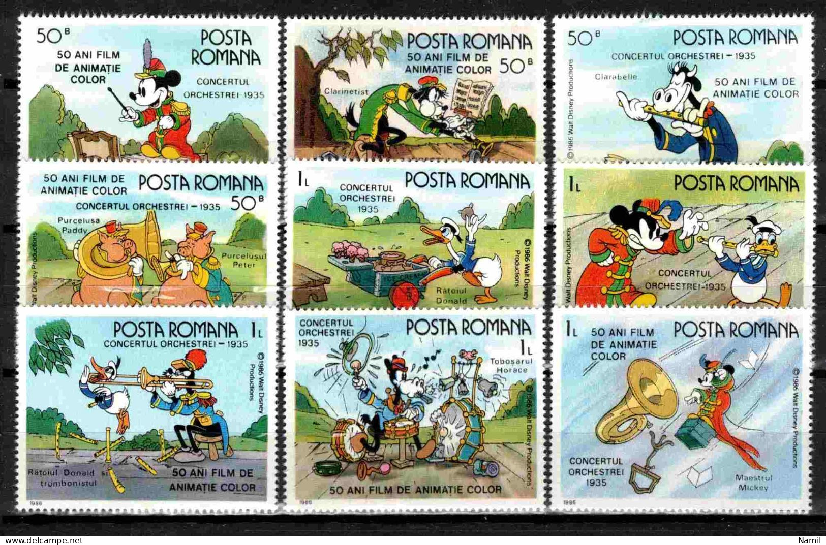 ** Roumanie 1986 Mi 4243-51 (Yv 3655-63), (MNH)** - Neufs